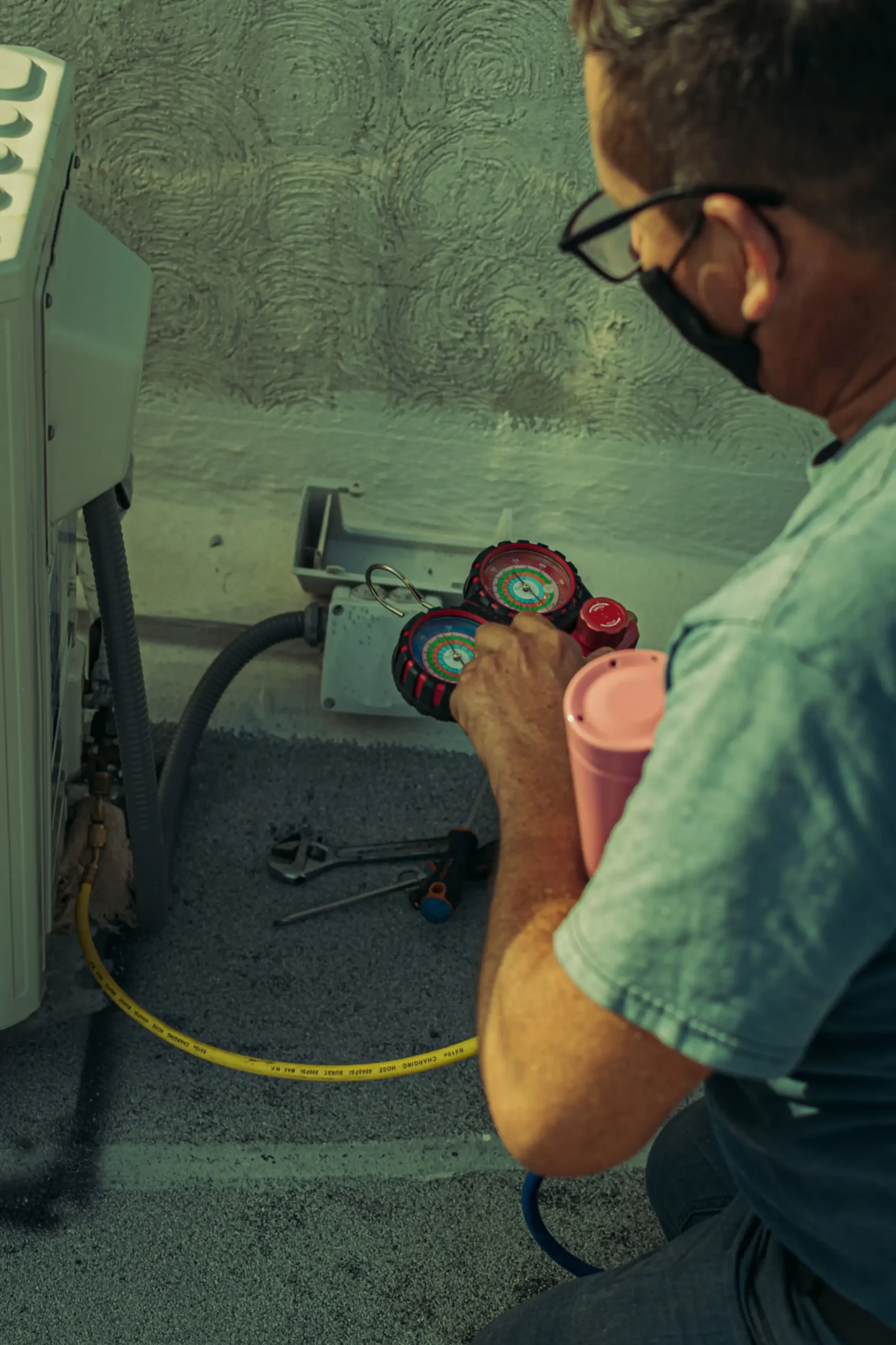 HVAC maintenance gauges and service tools