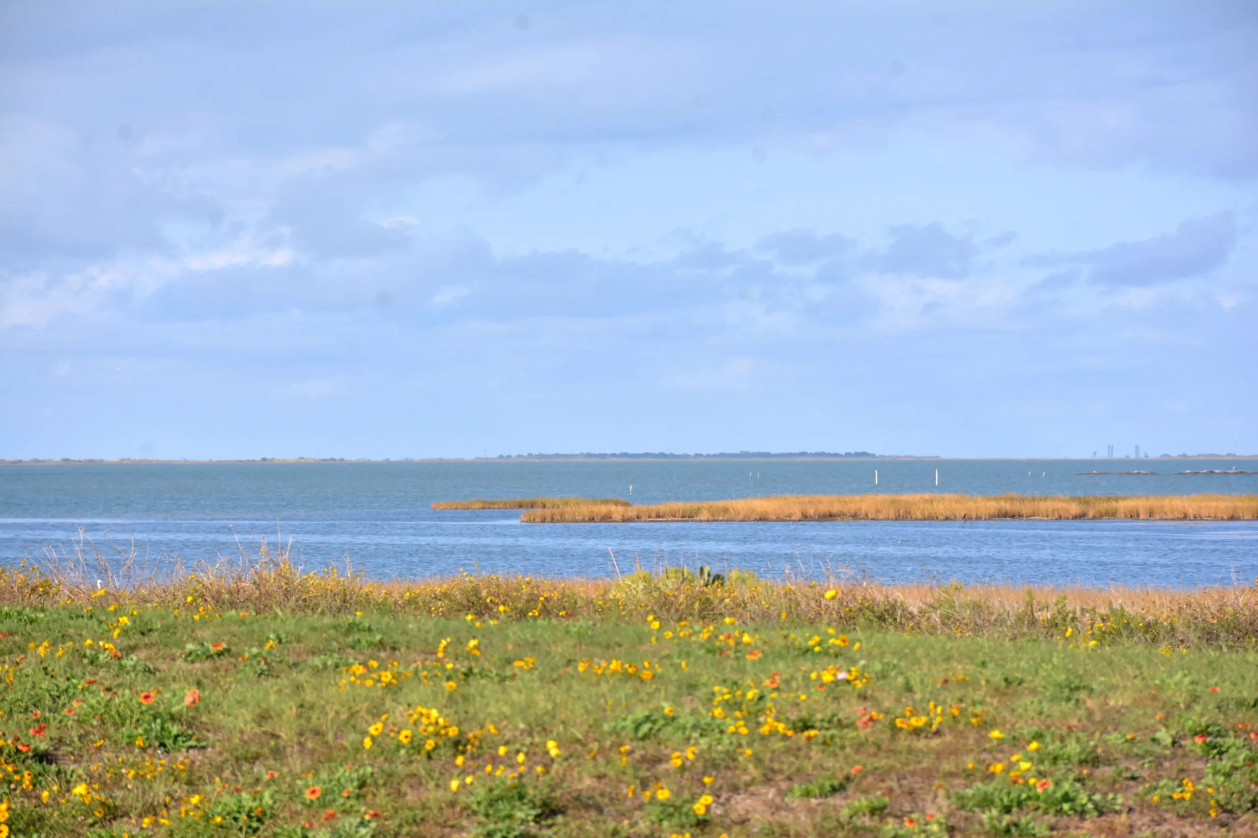 View of Galveston Bay representing coastal HVAC conditions near Baytown