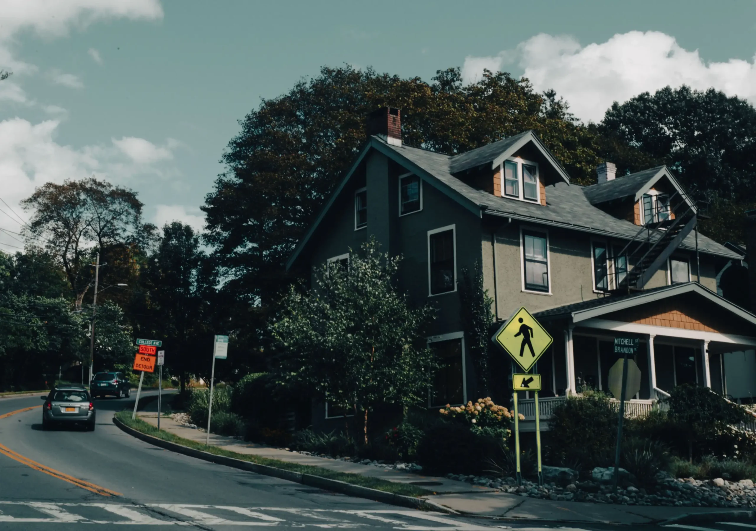 Suburban home representing residential HVAC service