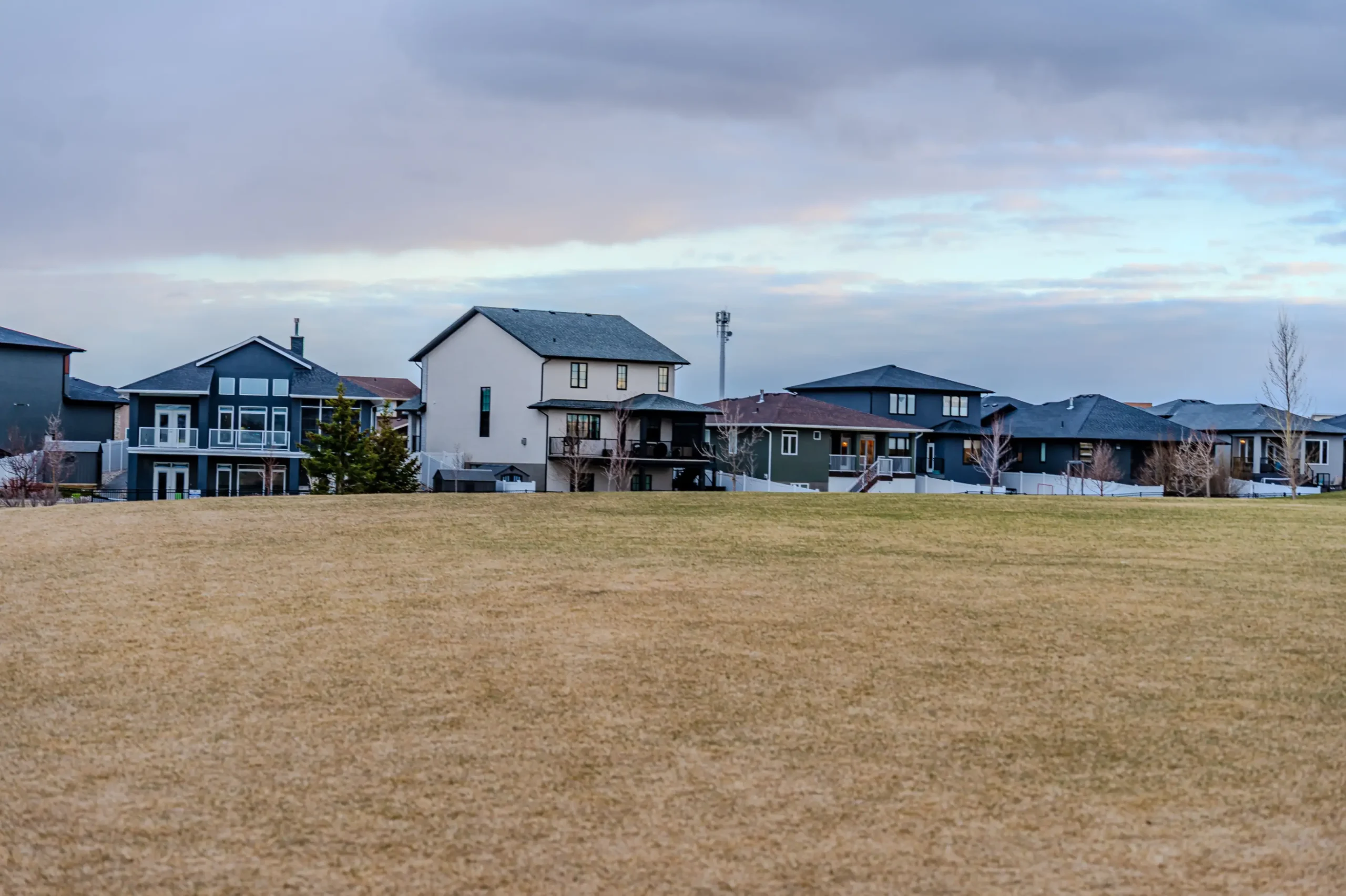 Texas suburban homes illustrating residential heating system choices